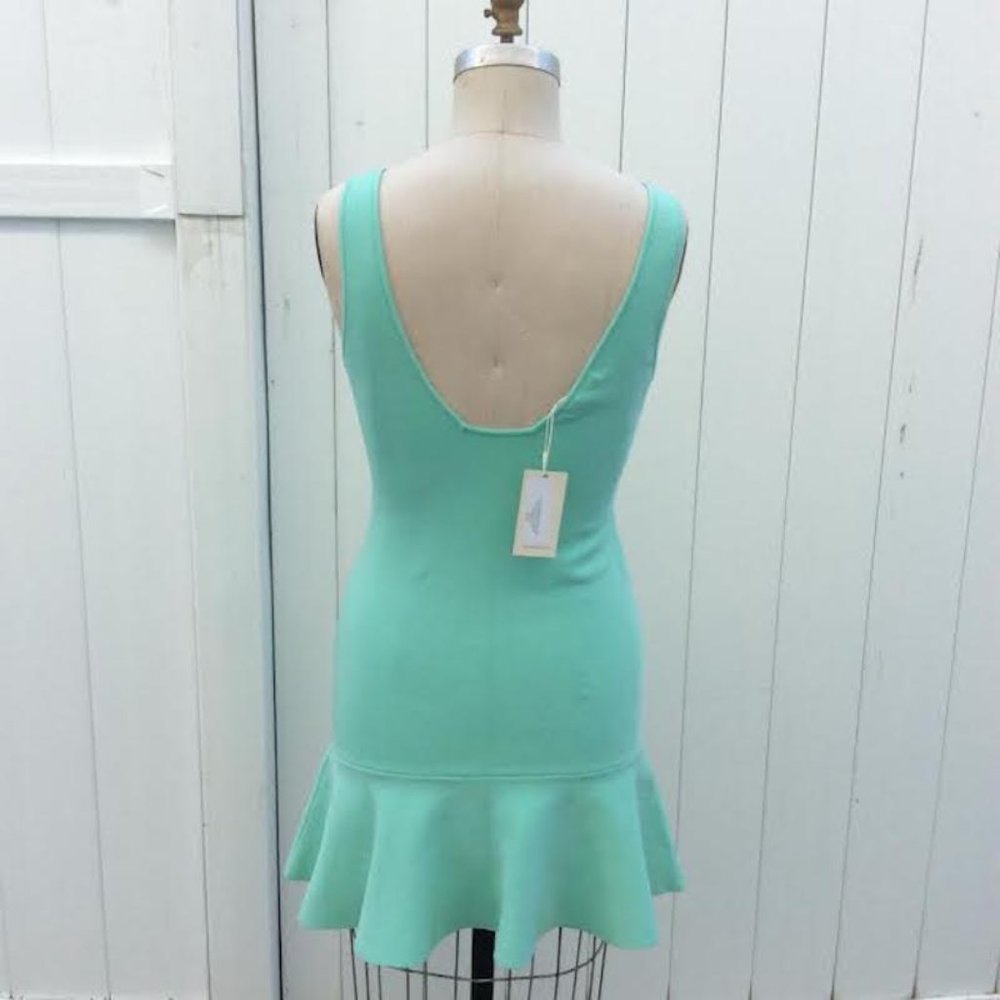 NWT Ramy Brook Pietra Knit Ruffle Dress, Size S - Picture 3 of 3